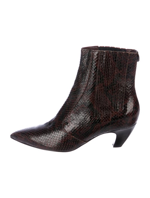 Labucq Snakeskin Boots Brown