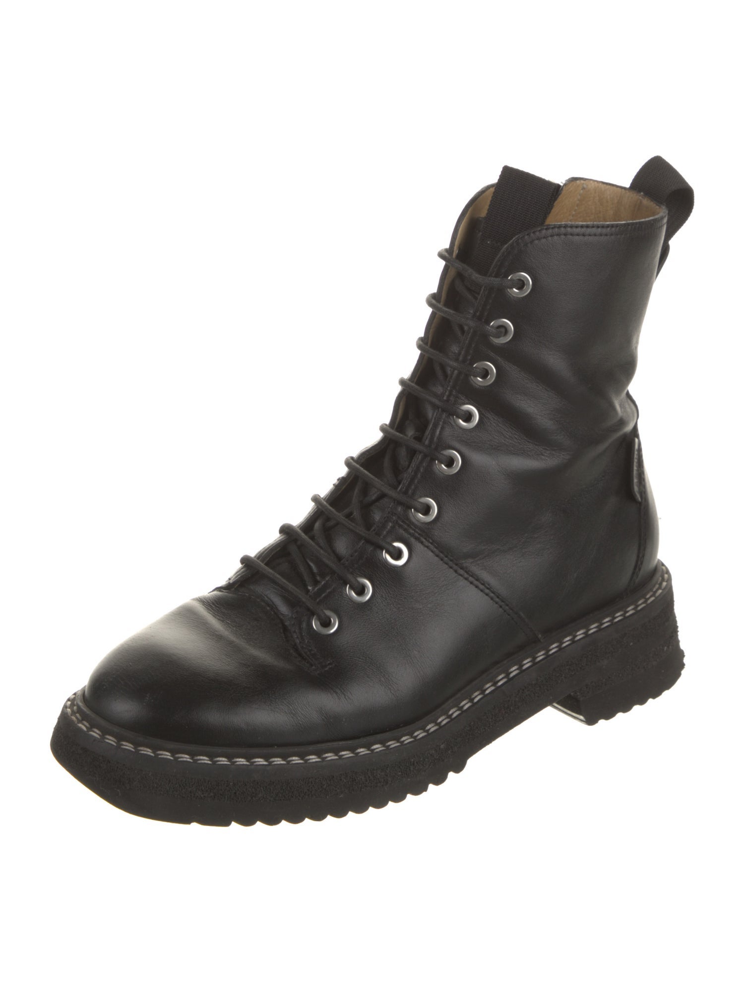 Labucq Leather Combat Boots