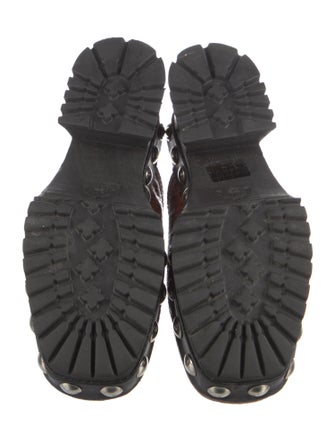 Labucq Leather Animal Print Mules