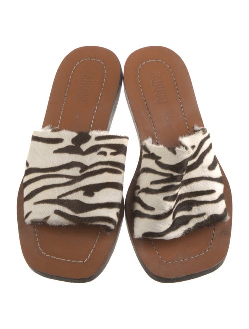 Labucq Ponyhair Animal Print Slides