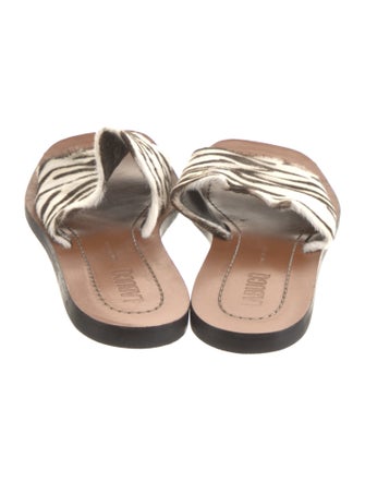 Labucq Ponyhair Animal Print Slides