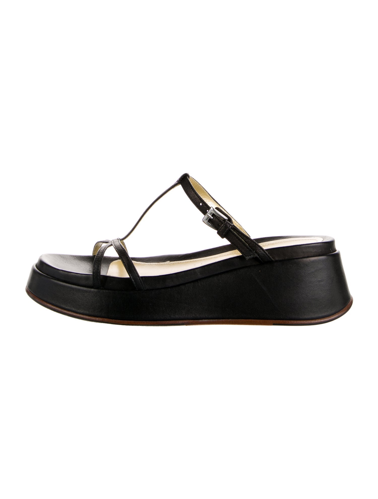 Labucq Leather T-Strap Sandals