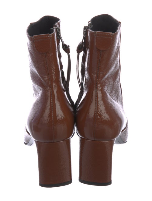 Labucq Patent Leather Ruffle Embellishment Boots