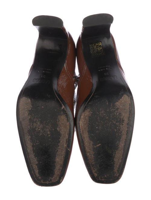 Labucq Patent Leather Ruffle Embellishment Boots