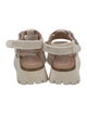 Labucq Canvas Leather Trim Embellishment Sandals