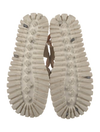 Labucq Canvas Leather Trim Embellishment Sandals