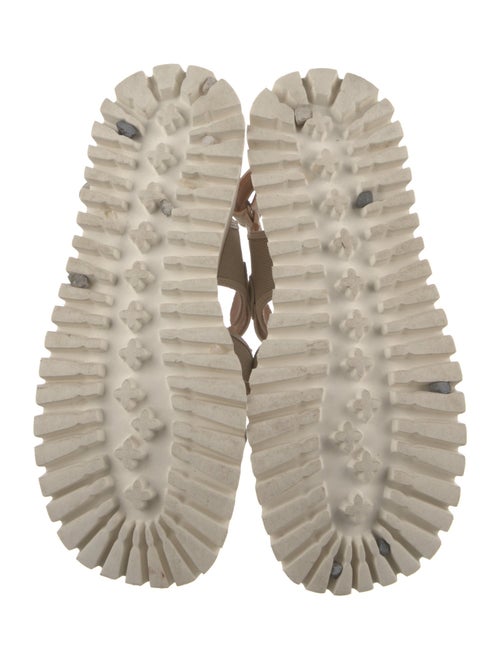 Labucq Canvas Leather Trim Embellishment Sandals