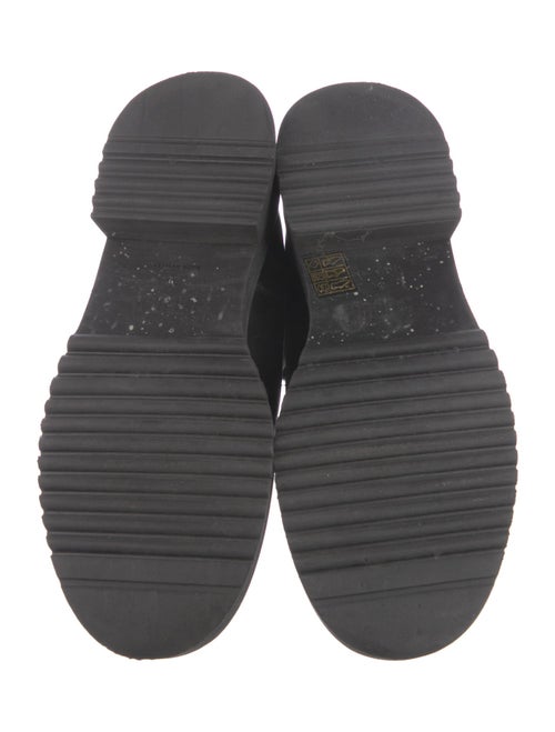 Labucq Embossed Leather Embroidered Accent Combat Boots