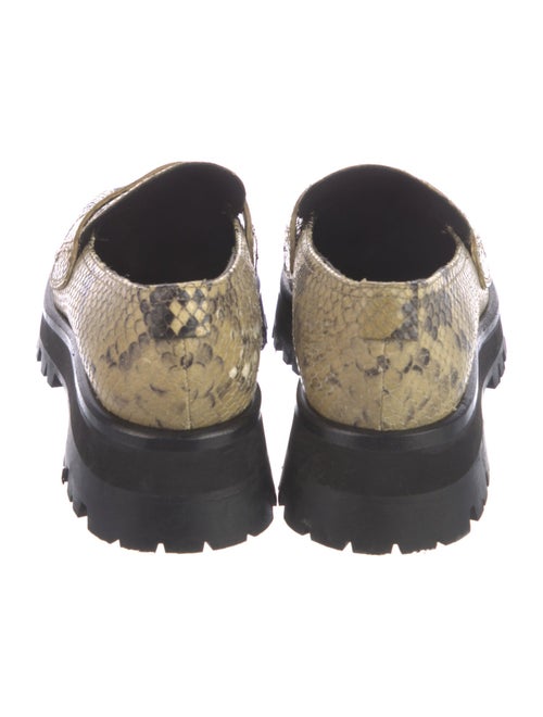 Labucq Embossed Leather Animal Print Mules