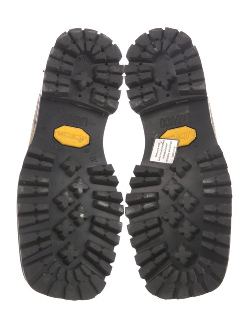 Labucq Embossed Leather Animal Print Mules