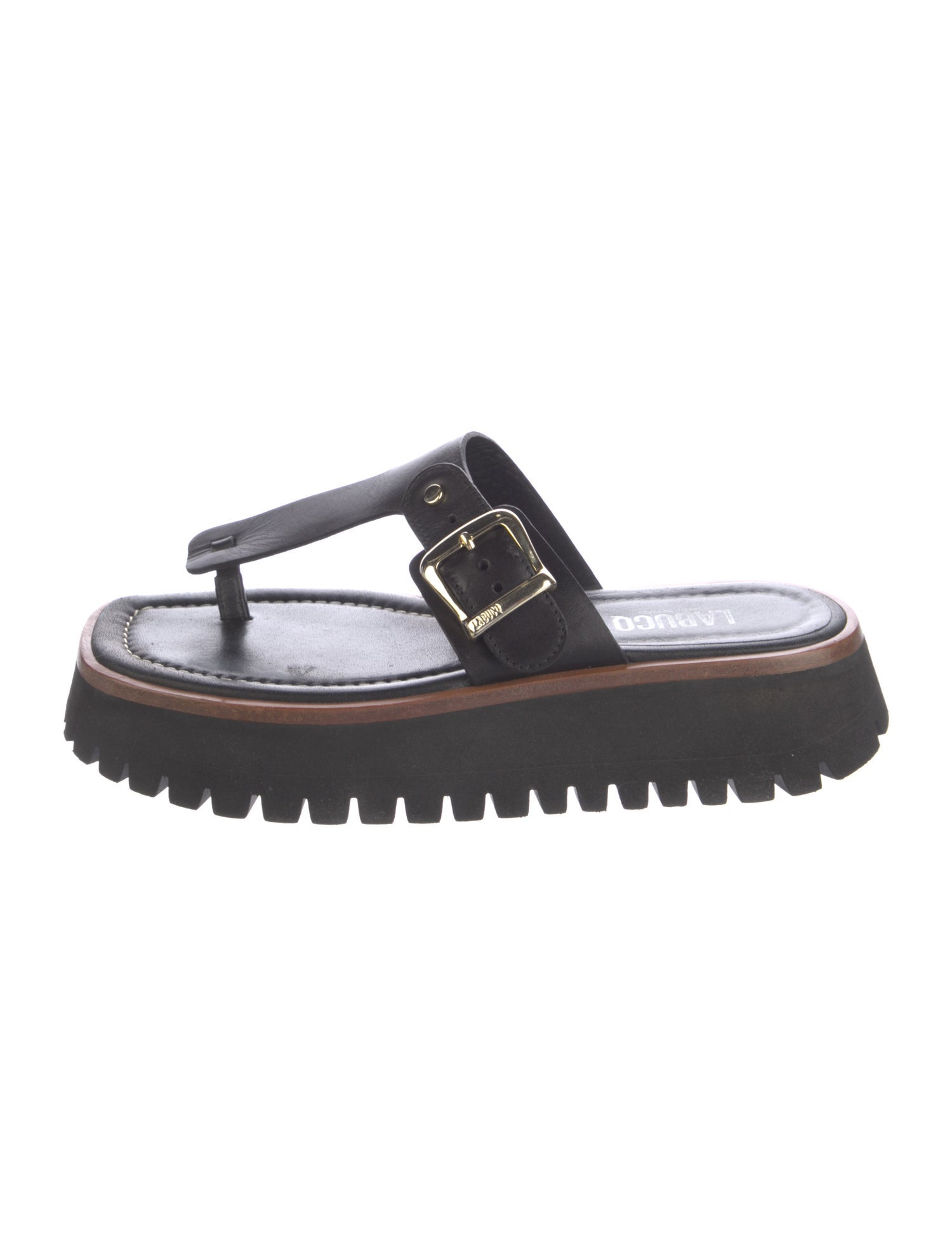 Labucq Leather T-Strap Sandals