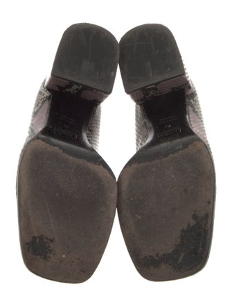 Labucq Leather Animal Print Mules