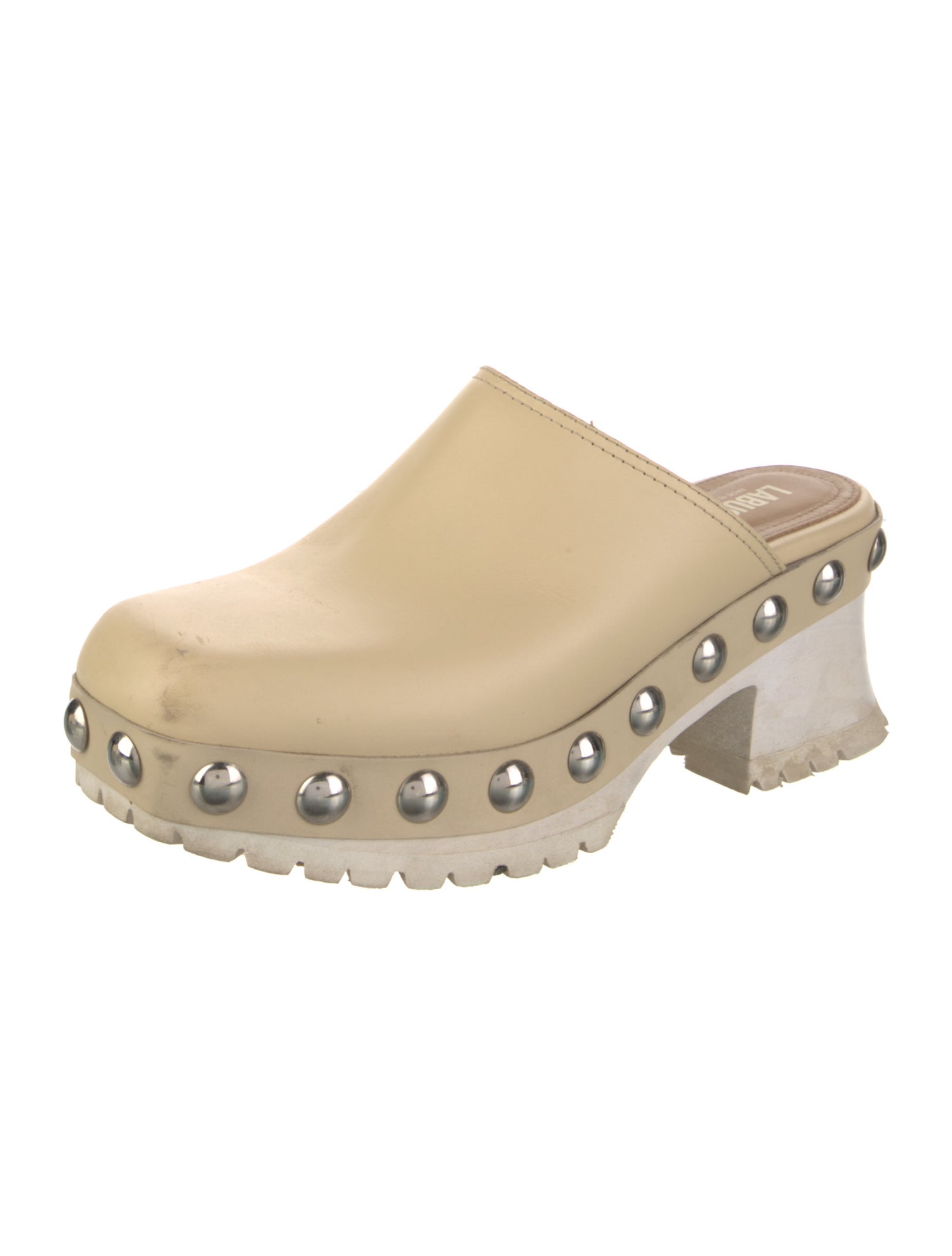 Labucq Leather Studded Accents Mules