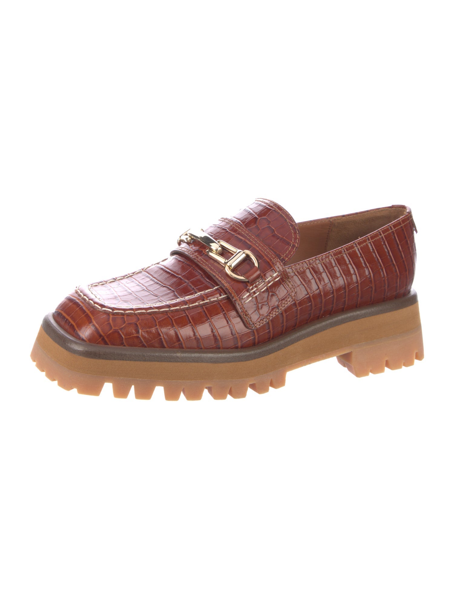 Labucq Embossed Leather Loafers