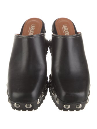 Labucq Leather Studded Accents Mules