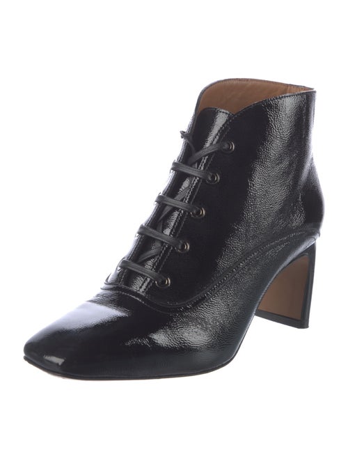 Labucq Patent Leather Lace-Up Boots
