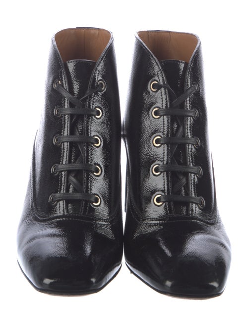 Labucq Patent Leather Lace-Up Boots
