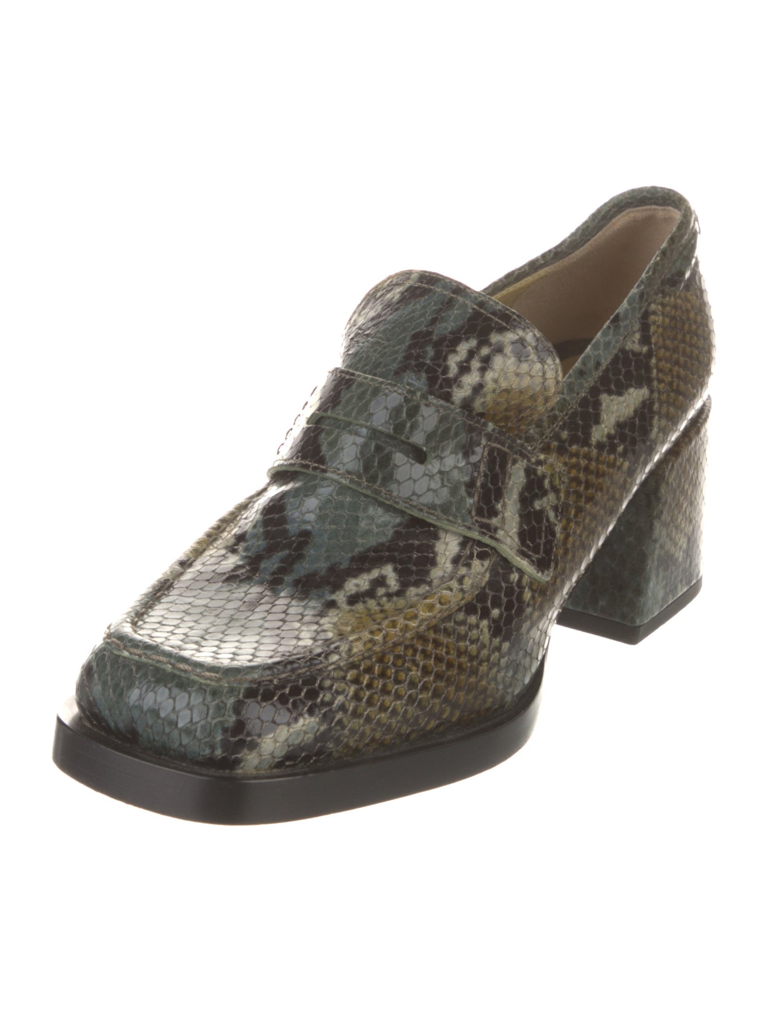Labucq Leather Animal Print Pumps