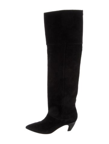 Pre-owned Labucq Suede Boots In Black