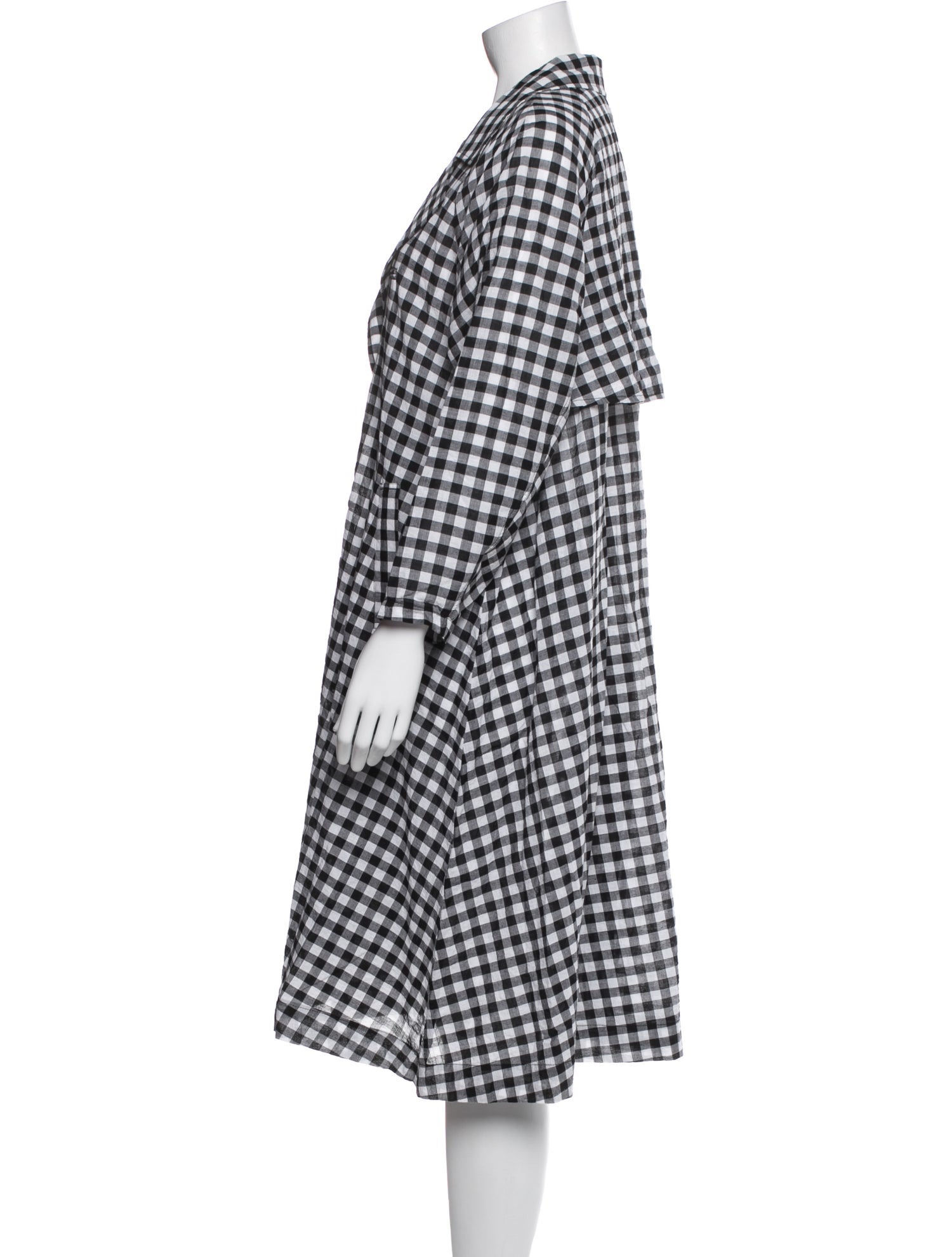 Le Ciel Bleu Plaid Print Coat w/ Tags