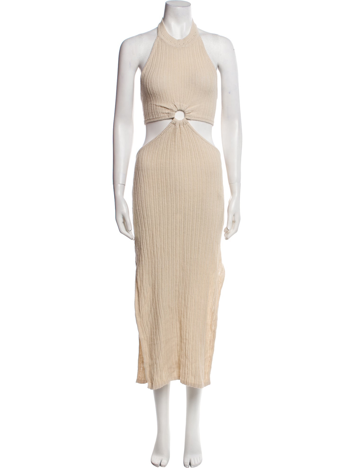 L'Academie Linen Midi Length Dress