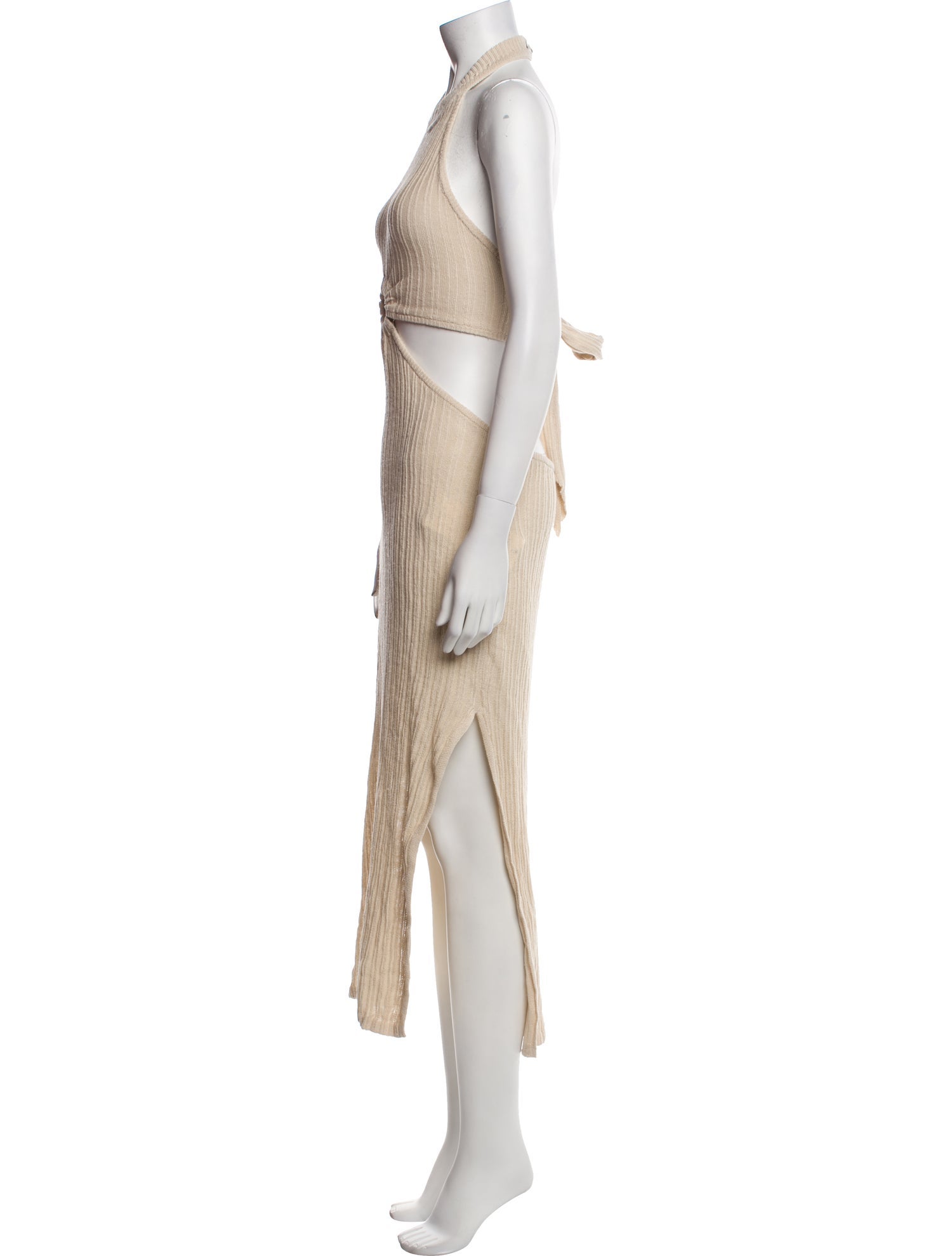 L'Academie Linen Midi Length Dress