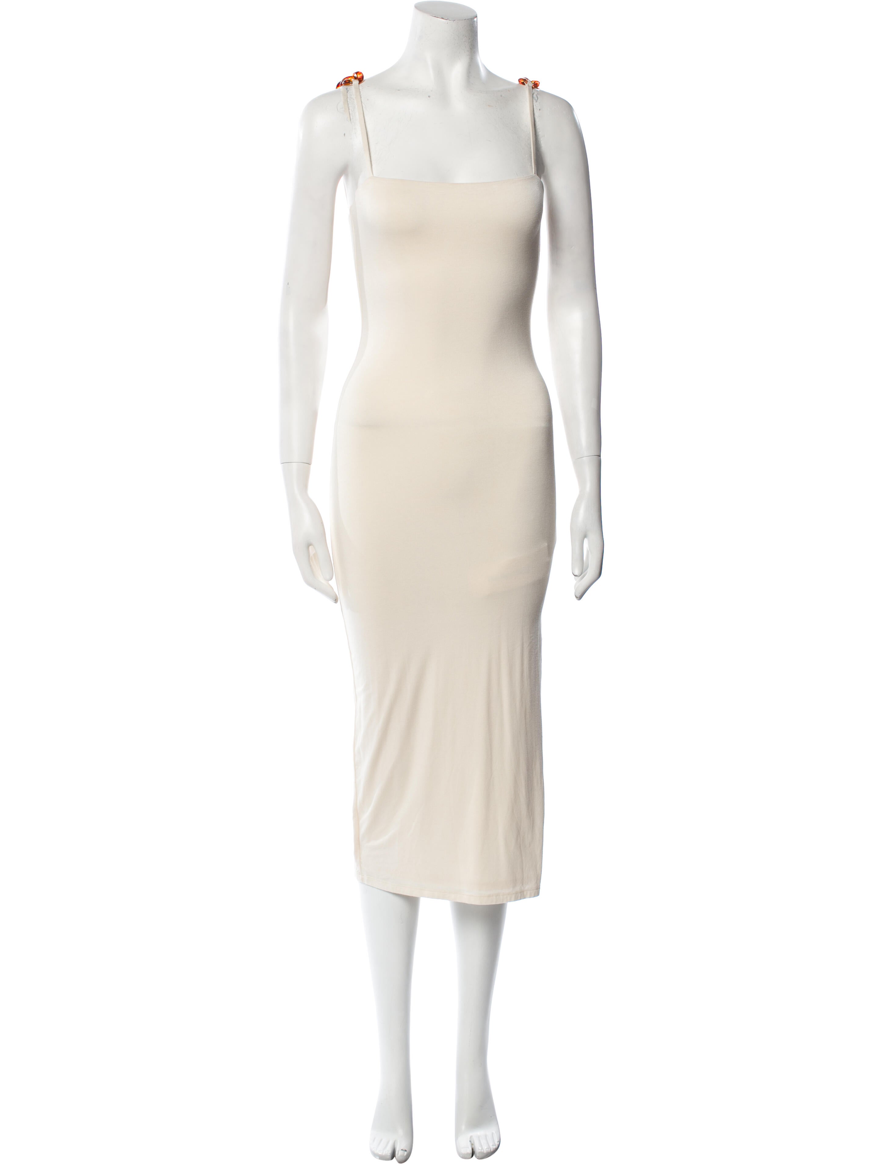 L'Academie Square Neckline Midi Length Dress