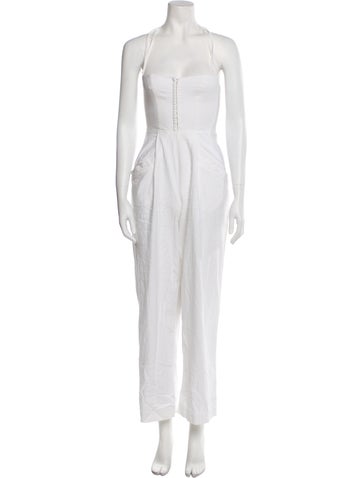 L'Academie Jumpsuits and Rompers Linen Halterneck Jumpsuit XS