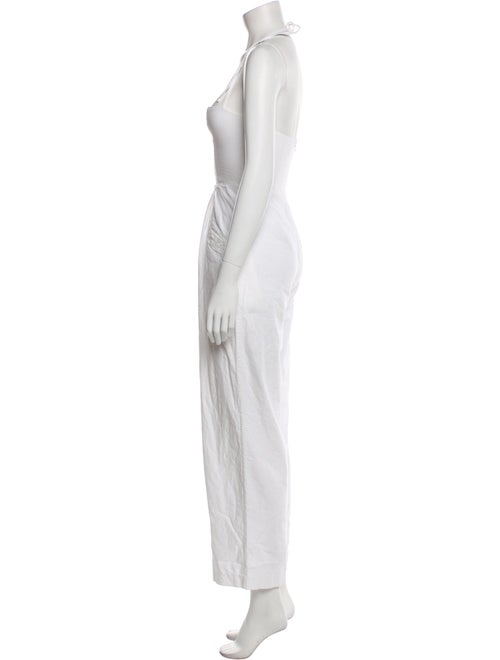 L'Academie Linen Halterneck Jumpsuit