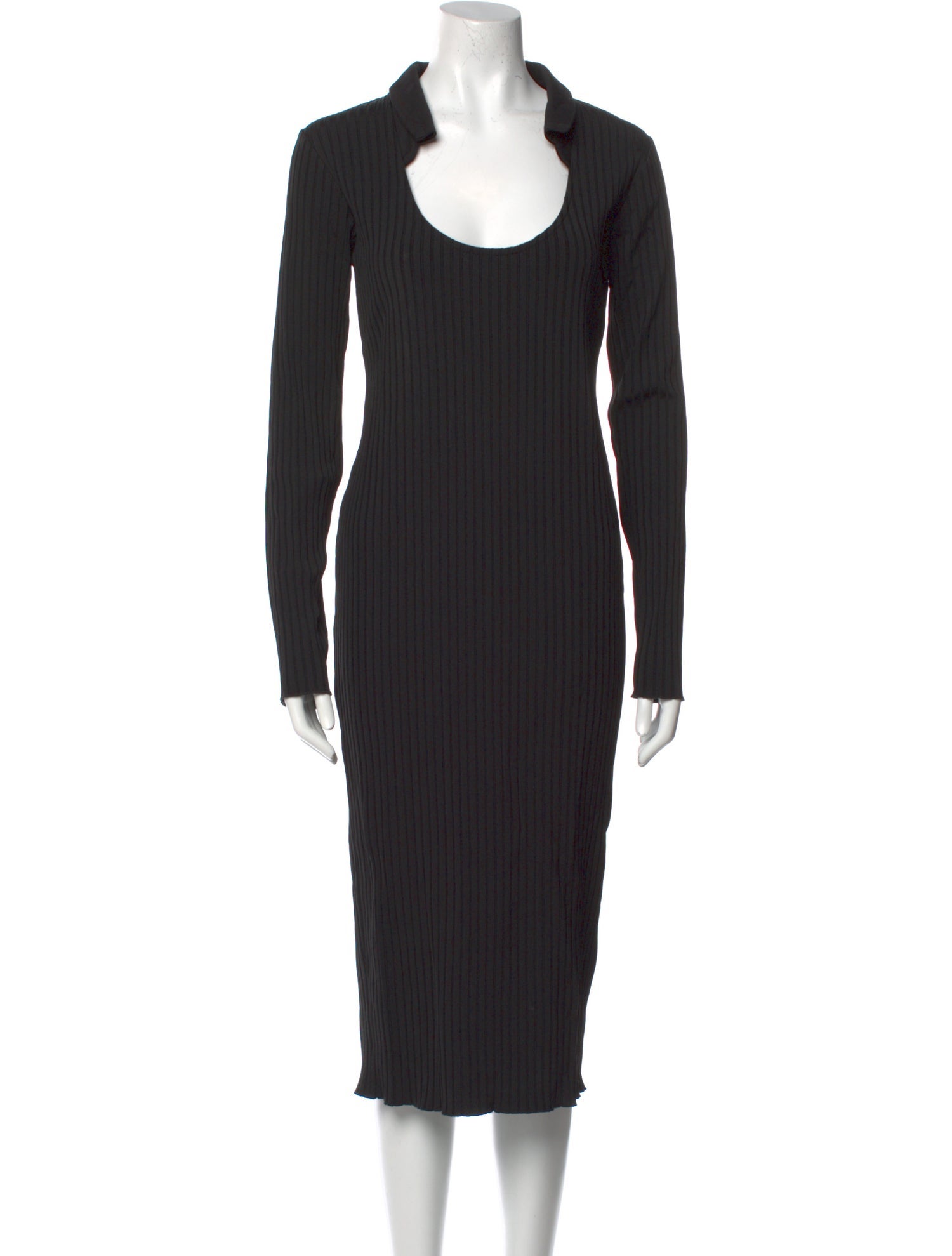 L'Academie Scoop Neck Midi Length Dress