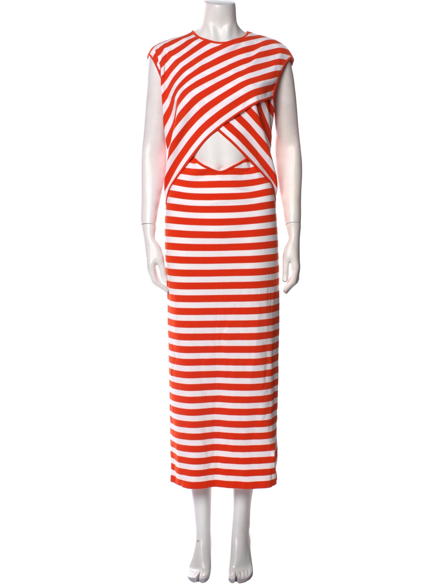 L'Academie Striped Long Dress