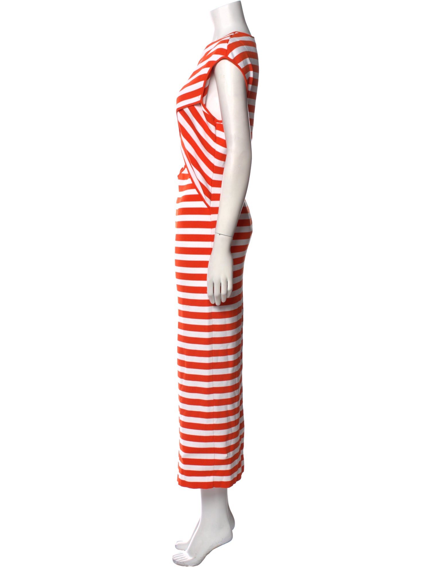 L'Academie Striped Long Dress
