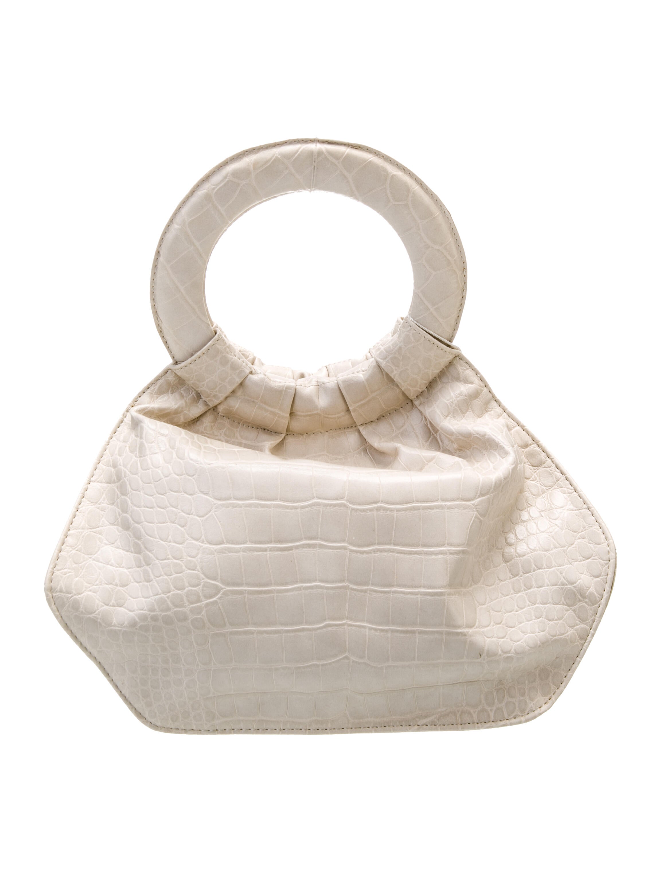 L'Academie Embossed Leather Top Handle Bag w/ Tags