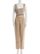 L'Academie Linen Pleated Accents Pant Set