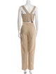 L'Academie Linen Pleated Accents Pant Set