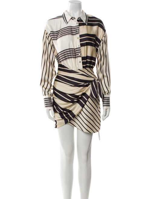 L'Academie Striped Midi Length Dress