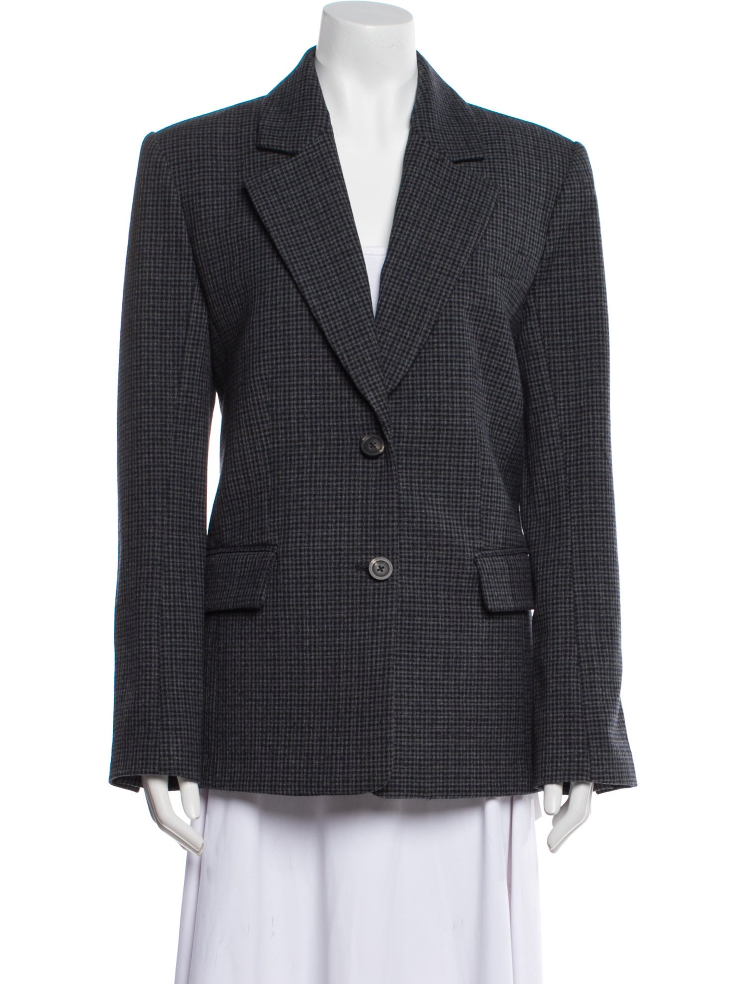 L'Academie Plaid Print Blazer
