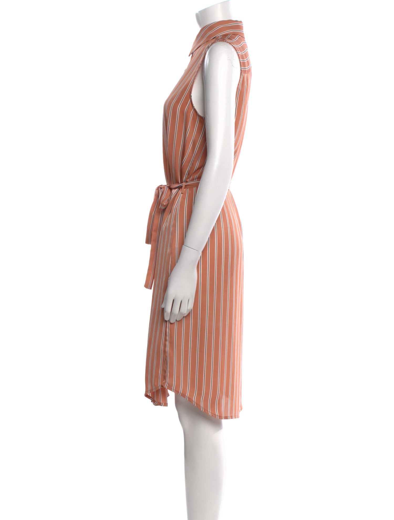 L'Academie Striped Midi Length Dress