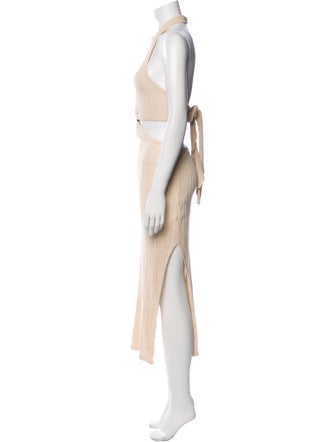 L'Academie Halterneck Long Dress