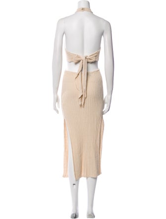 L'Academie Halterneck Long Dress