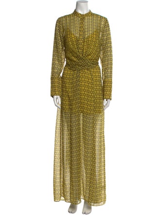 L'Academie Printed Long Dress