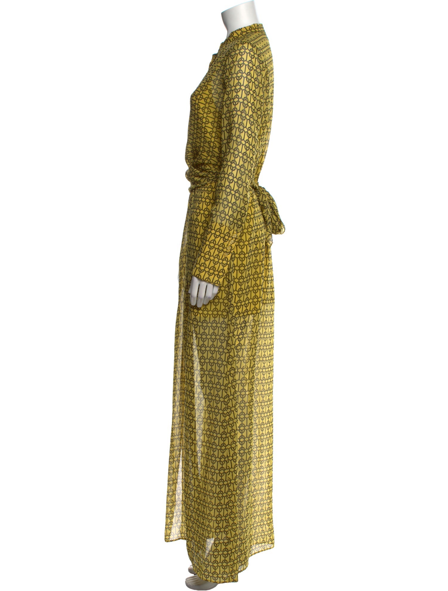L'Academie Printed Long Dress