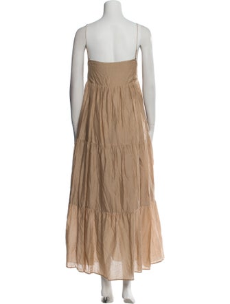 L'Academie Square Neckline Long Dress