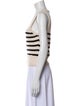 L'Academie Striped V-Neck Sweater