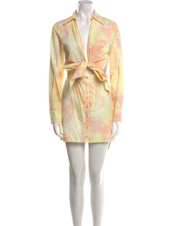 L'Academie Printed Mini Dress