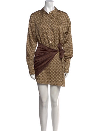 L'Academie Printed Mini Dress