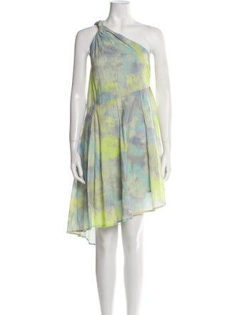 L'Academie Tie-Dye Print Knee-Length Dress