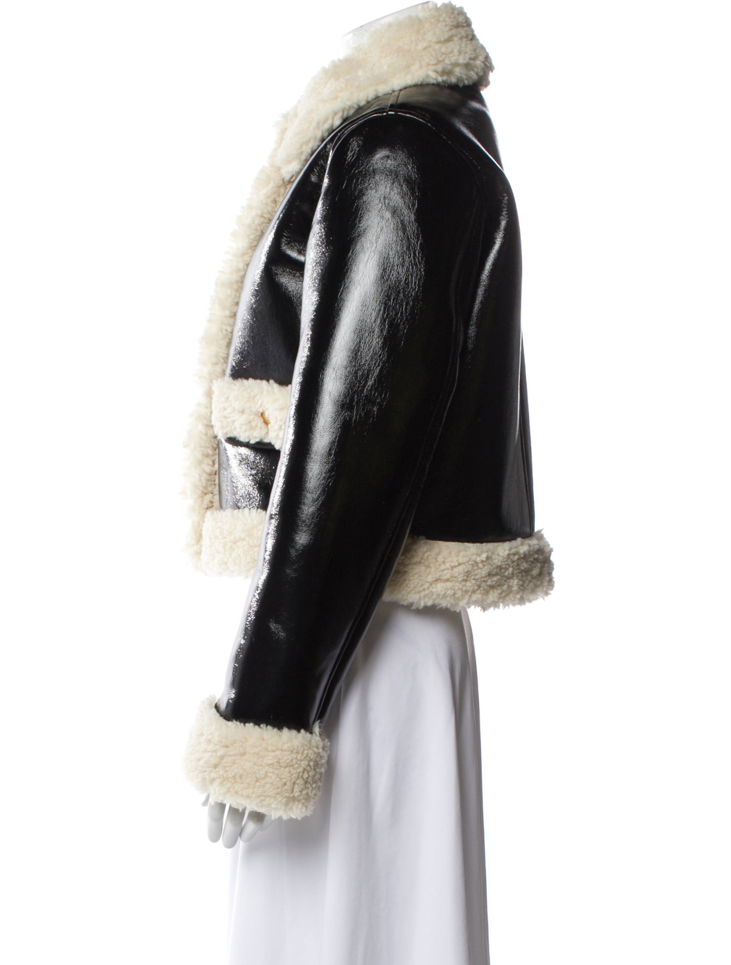 L'Academie Printed Faux Fur Jacket