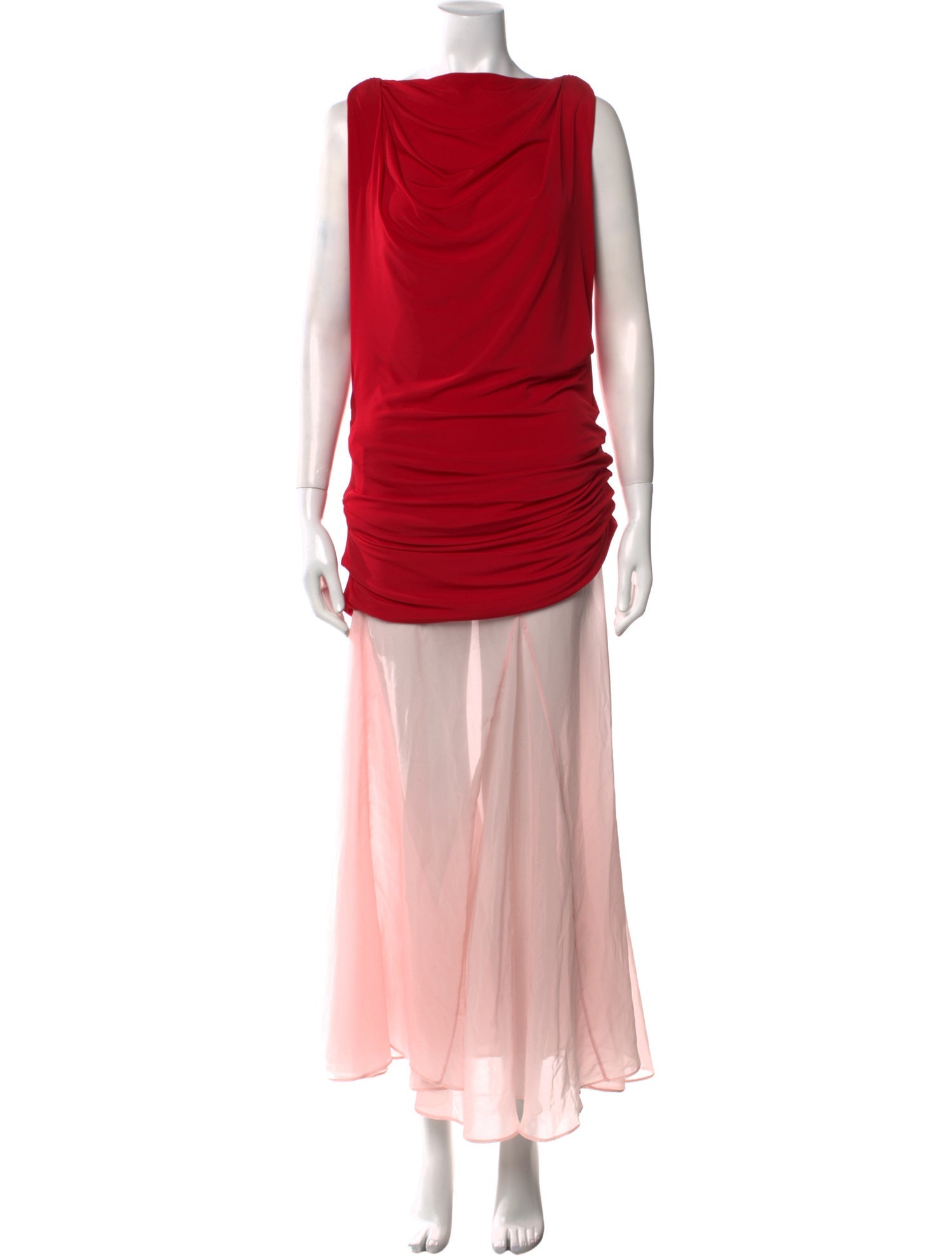 L'Academie Cowl Neck Long Dress