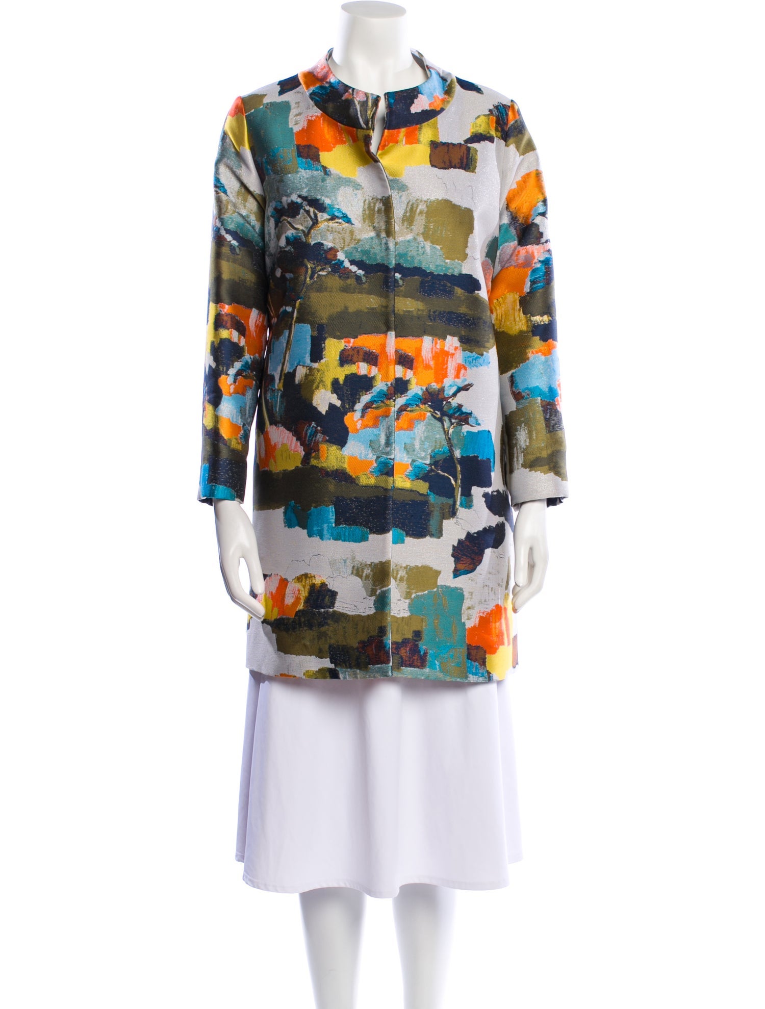lee anderson couture Printed Trench Coat